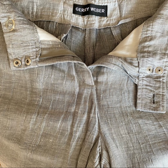 Gerry Webber womens silver grey wrinkle effect pants - size 12 - Picture 6 of 14
